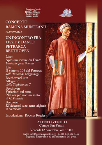 UN INCONTRO FRA LISZT E DANTE, PETRARCA, BEETHOVEN