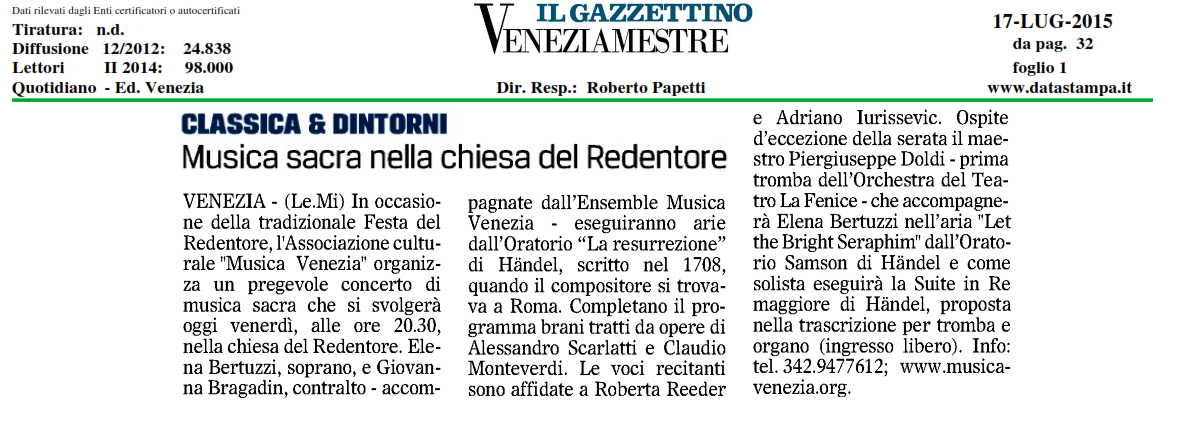 Concerto Musica Redentore