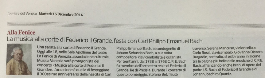 Corriere del Veneto 16.12.2014
